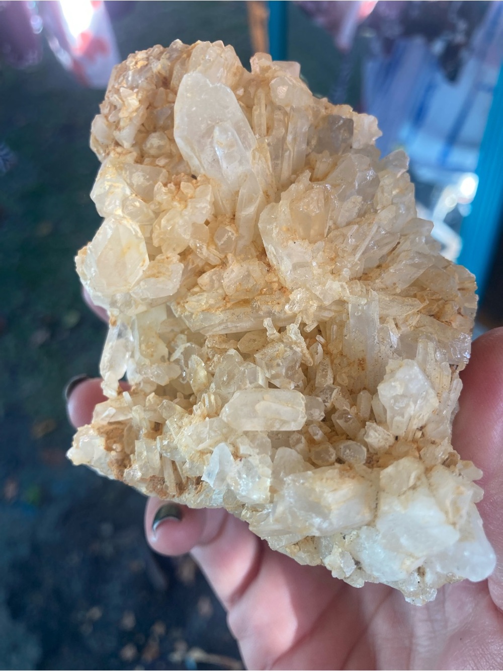 Natural Crystal Cluster Home Accent golden healer citrine specimen
